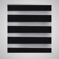 Vidaxl zebra rolgordijn 80,9 x 150 cm stofbreedte 76,7 cm zwart