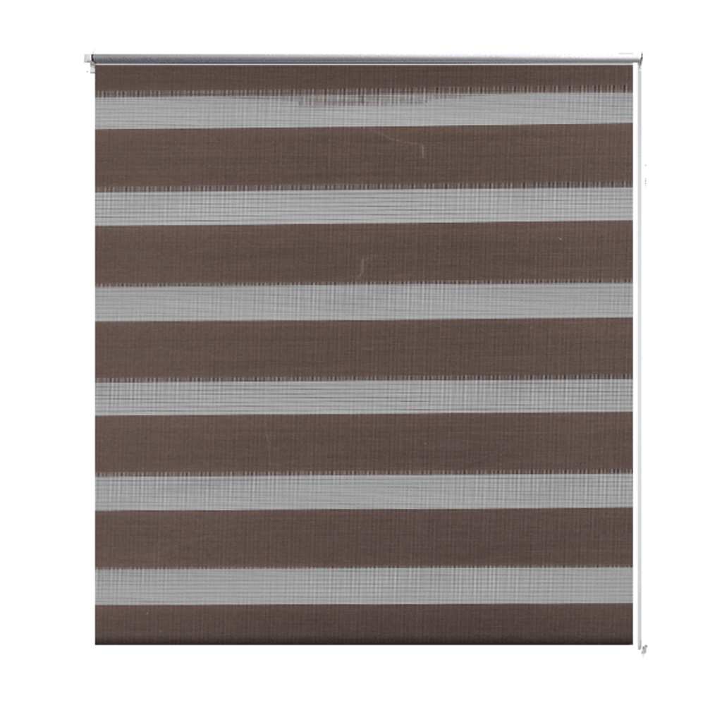 Vidaxl zebra rolgordijn 80,9 x 150 cm stofbreedte 76,7 cm koffiebruin
