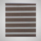Vidaxl zebra rolgordijn 80,9 x 150 cm stofbreedte 76,7 cm koffiebruin