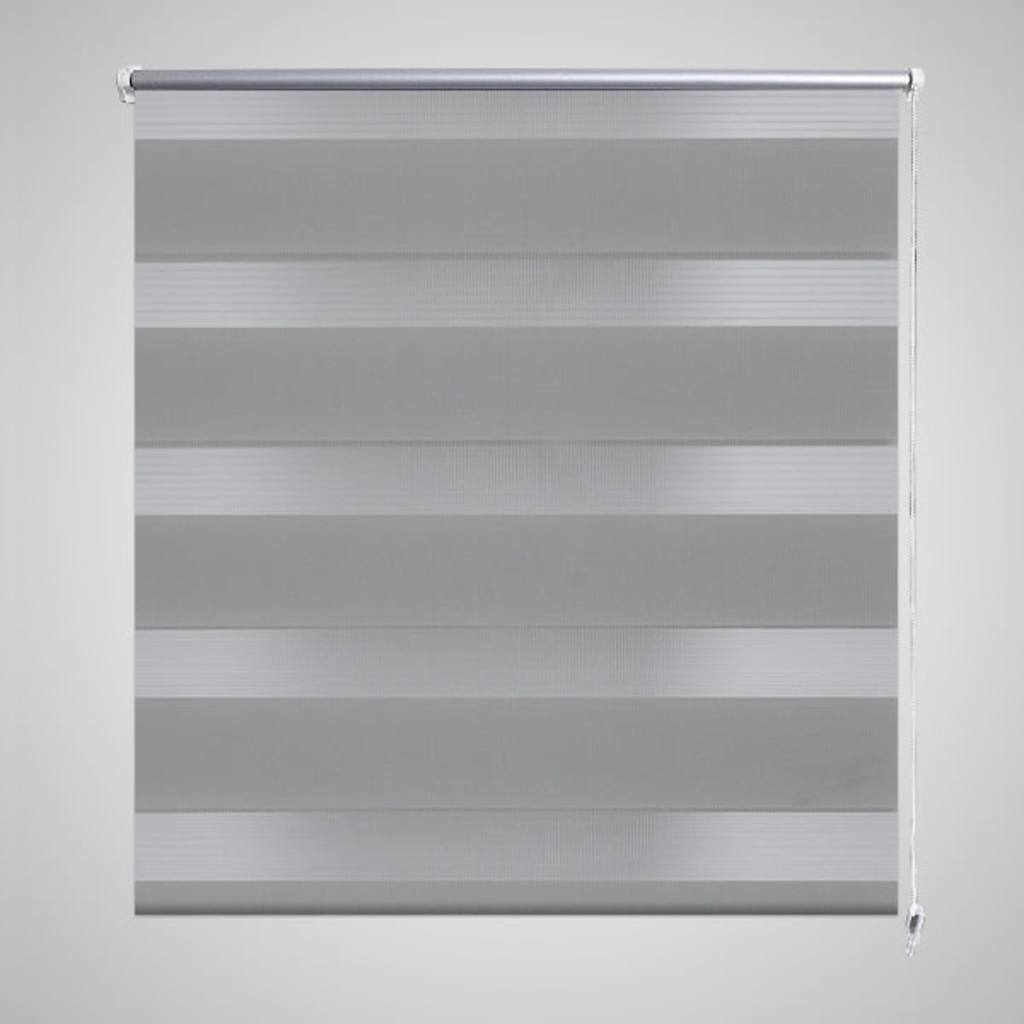 Vidaxl zebra rolgordijn 80,9 x 175 cm stofbreedte 76,7 cm grijs