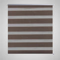 Vidaxl zebra rolgordijn 80,9 x 175 cm stofbreedte 76,7 cm koffiebruin