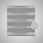 Vidaxl zebra rolgordijn 90,9 x 150 cm stofbreedte 86,7 cm grijs