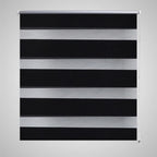 Vidaxl zebra rolgordijn 90,9 x 150 cm stofbreedte 86,7 cm zwart