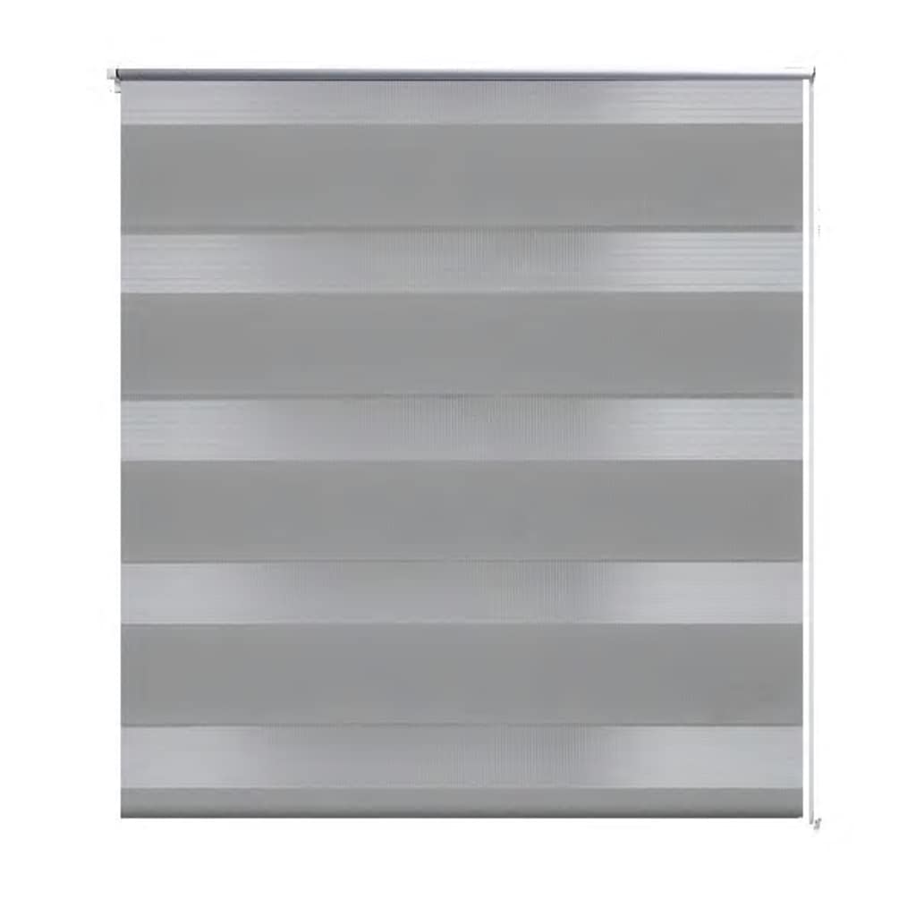 Vidaxl zebra rolgordijn 100,9 x 175 cm stofbreedte 96,7 cm grijs