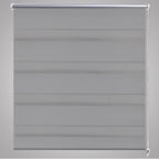 Vidaxl zebra rolgordijn 100,9 x 175 cm stofbreedte 96,7 cm grijs