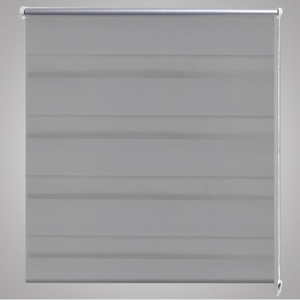 Vidaxl zebra rolgordijn 100,9 x 175 cm stofbreedte 96,7 cm grijs