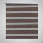 Vidaxl zebra rolgordijn 100,9 x 175 cm stofbreedte 96,7 cm koffiebruin