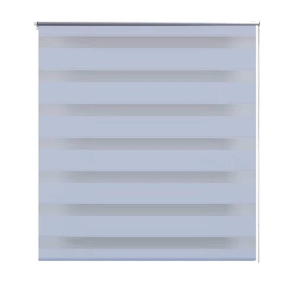 Vidaxl zebra rolgordijn 120,9 x 175 cm stofbreedte 116,7 cm wit