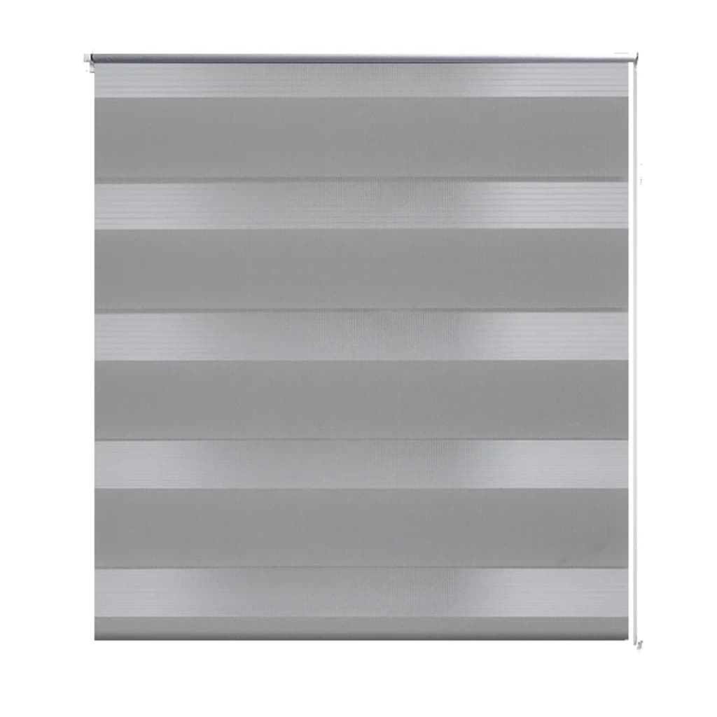 Vidaxl zebra rolgordijn 120,9 x 175 cm stofbreedte 116,7 cm grijs