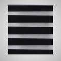 Vidaxl zebra rolgordijn 120,9 x 175 cm stofbreedte 116,7 cm zwart