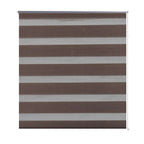 Vidaxl zebra rolgordijn 120,9 x 175 cm stofbreedte 116,7 cm koffiebruin