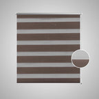 Vidaxl zebra rolgordijn 120,9 x 175 cm stofbreedte 116,7 cm koffiebruin