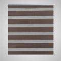 Vidaxl zebra rolgordijn 120,9 x 175 cm stofbreedte 116,7 cm koffiebruin