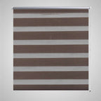 Vidaxl zebra rolgordijn 120,9 x 175 cm stofbreedte 116,7 cm koffiebruin
