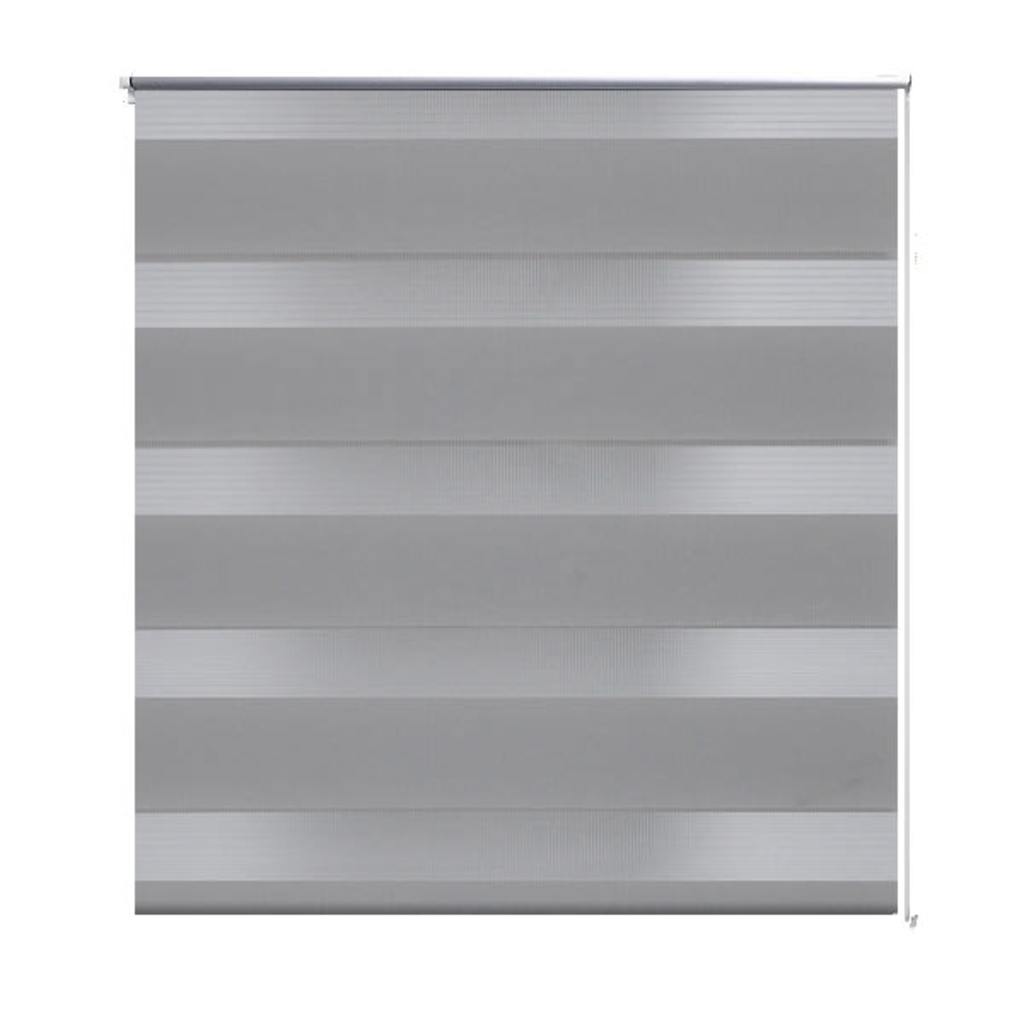 Vidaxl zebra rolgordijn 120,9 x 230 cm stofbreedte 116,7 cm grijs