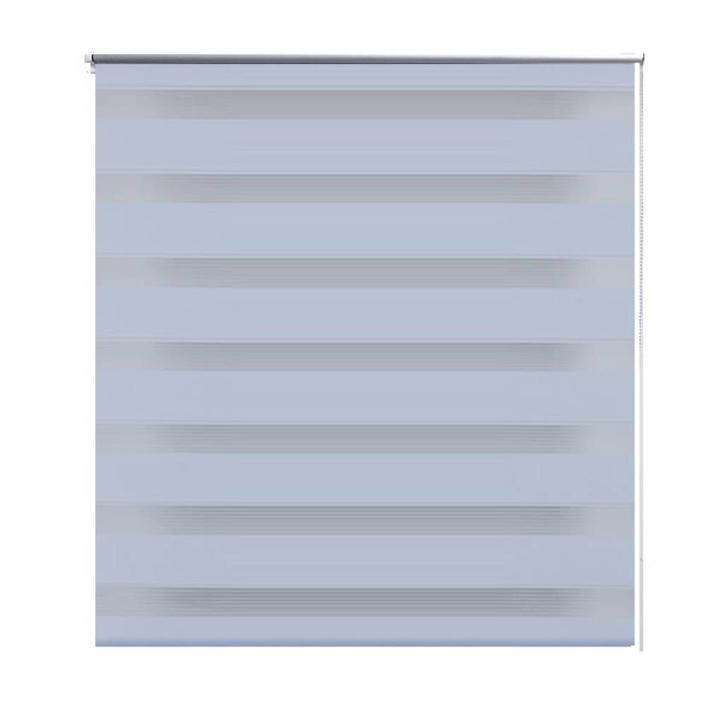 Vidaxl zebra rolgordijn 140,9 x 175 cm stofbreedte 136,7 cm wit