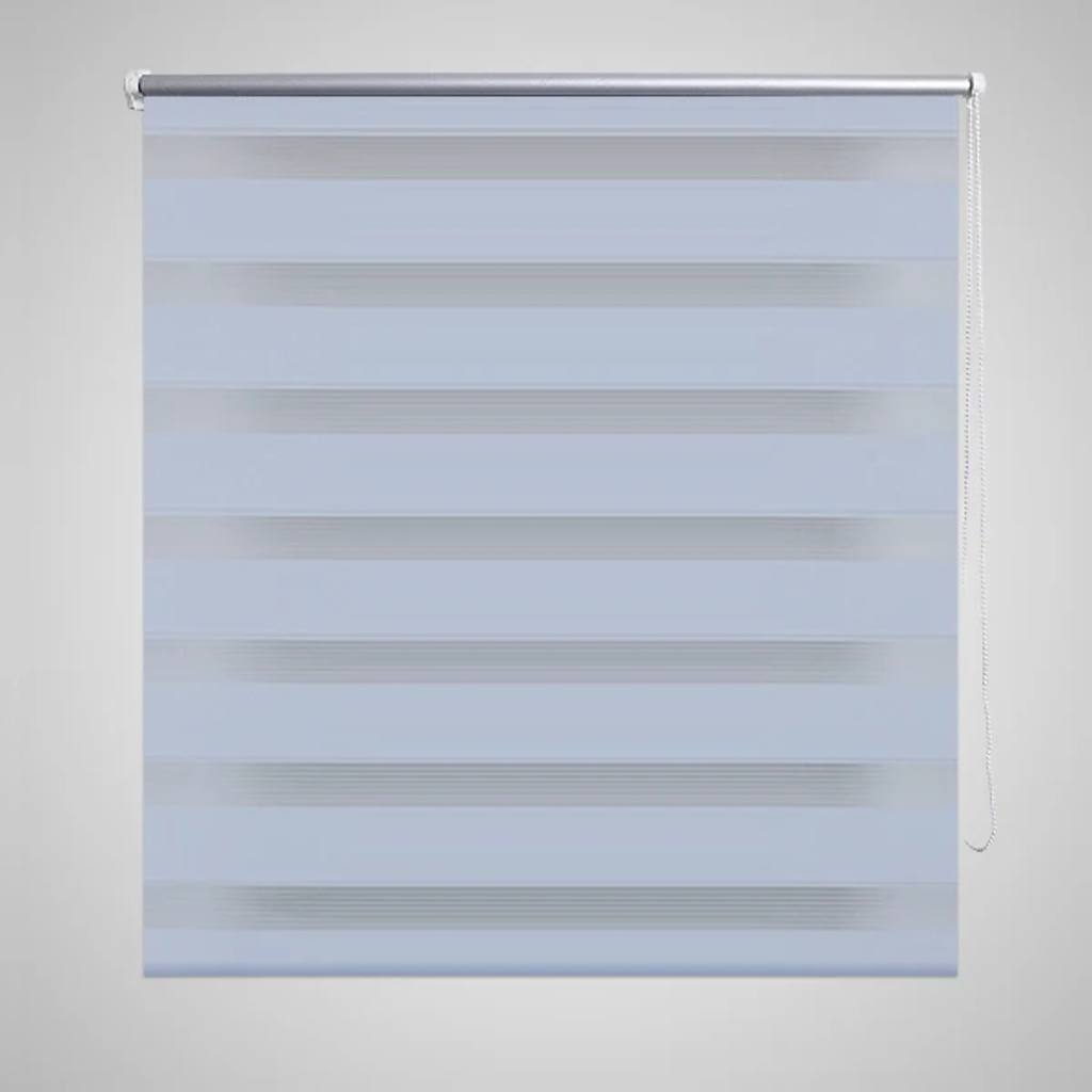 Vidaxl zebra rolgordijn 140,9 x 175 cm stofbreedte 136,7 cm wit
