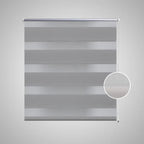 Vidaxl zebra rolgordijn 140,9 x 175 cm stofbreedte 136,7 cm grijs