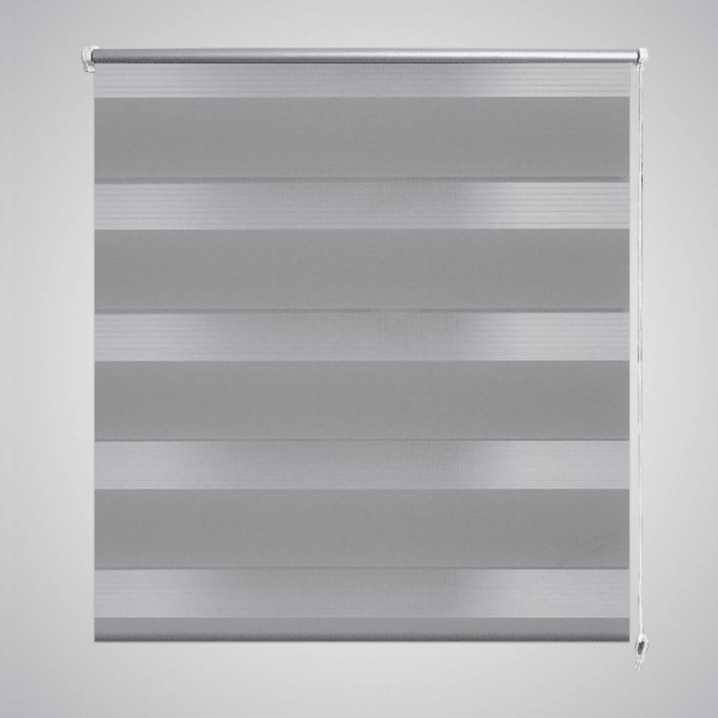 Vidaxl zebra rolgordijn 140,9 x 175 cm stofbreedte 136,7 cm grijs