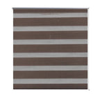Vidaxl zebra rolgordijn 140,9 x 175 cm stofbreedte 136,7 cm koffiebruin