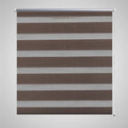 Vidaxl zebra rolgordijn 140,9 x 175 cm stofbreedte 136,7 cm koffiebruin