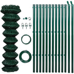 VidaXL Gaashek met palen 0,8x25 m staal groen