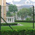VidaXL Gaashek met palen 0,8x25 m staal groen
