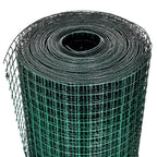 VidaXL Kippengaas 10x1 m gegalvaniseerd staal met PVC-coating groen