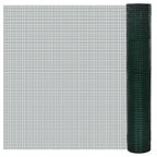 Vidaxl kippengaas 25x1 m gegalvaniseerd staal met pvc-coating groen