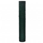 Vidaxl kippengaas 25x1 m gegalvaniseerd staal met pvc-coating groen