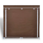 Vidaxl schoenenkast met hoes 115x28x110 stof bruin