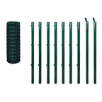 Vidaxl eurohek 10x1,0 m staal groen