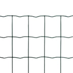 Vidaxl euro hek 25x1,0 m staal groen
