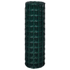 Vidaxl euro hek 25x1,2 m staal groen