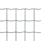 Vidaxl euro hek 25x1,5 m staal groen