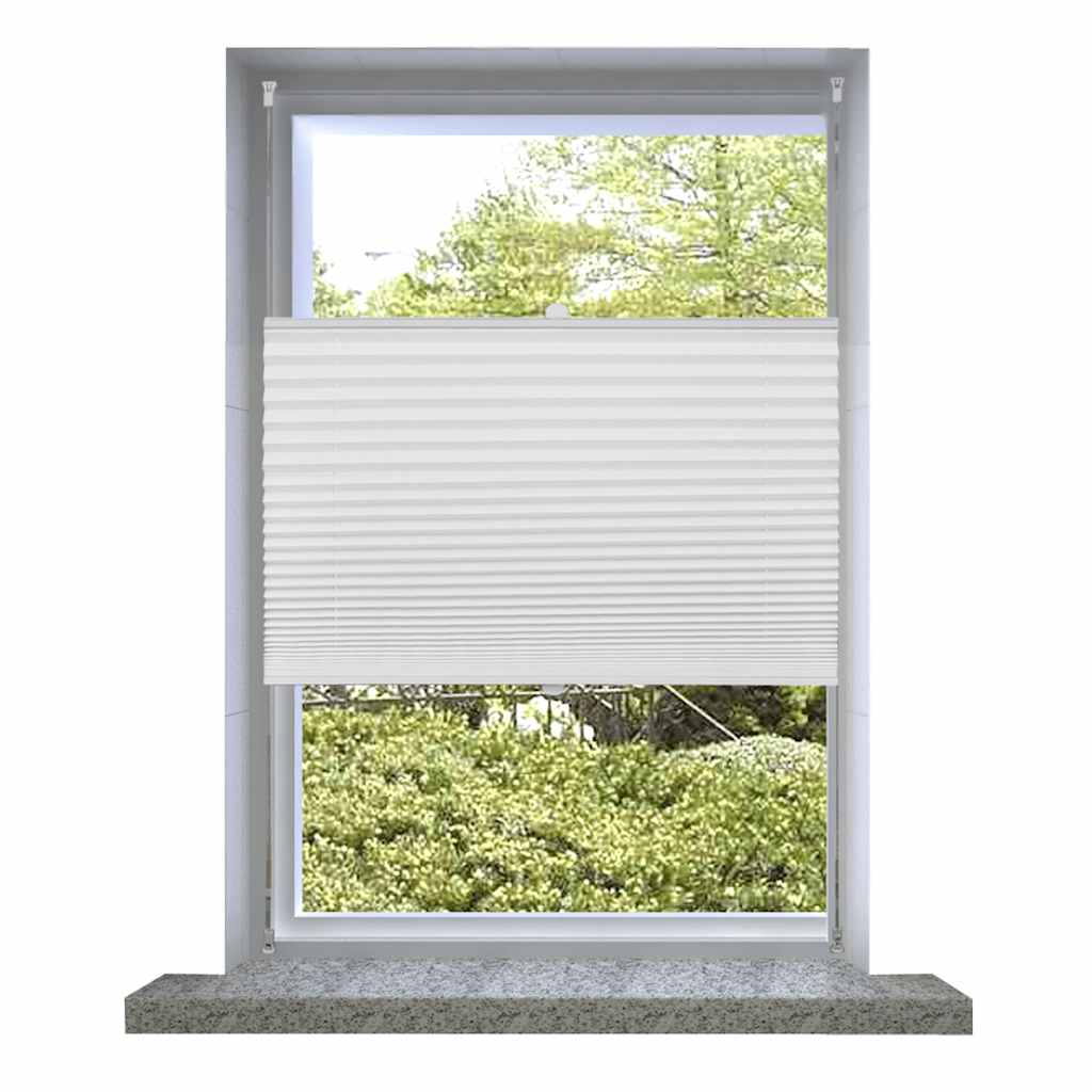 Vidaxl plisséjaloezie 40x125 cm wit