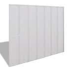 Vidaxl douche en badscherm 140 x 168 cm 7 panelen met handdoekrek