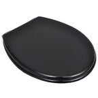 Vidaxl toiletbril soft-close simpel ontwerp mdf zwart