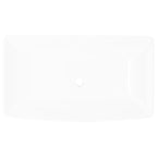 Vidaxl luxe keramische rechthoekige wasbak 71 x 39 cm (wit)