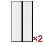 Vidaxl insectendeurgordijnen 2 st magnetisch 210x100 cm zwart