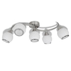 Vidaxl plafondlamp met glazen kappen + golvende rail
