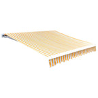 Vidaxl luifeldoek 3x2,5 m canvas zonnebloemgeel en wit