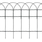 Vidaxl borderafscheiding 25x0,4 m gepoedercoat ijzer