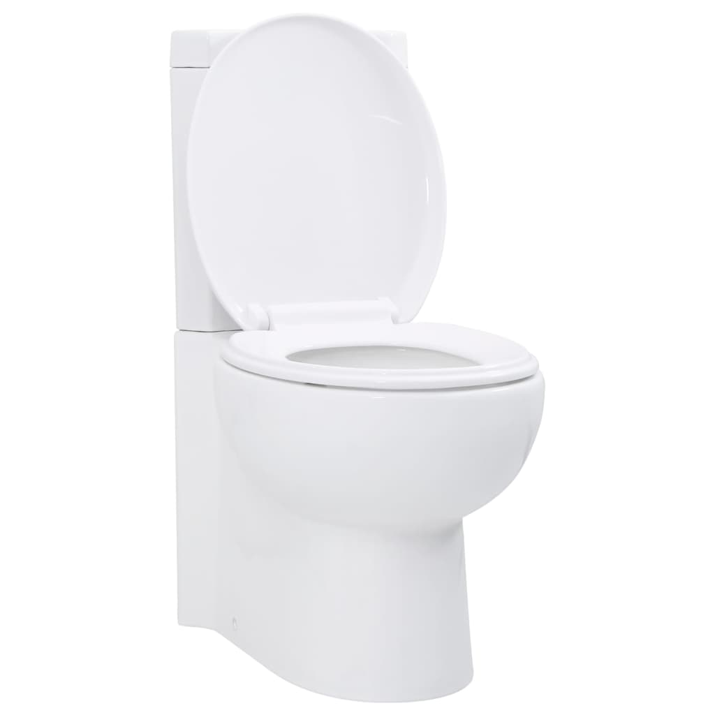 VidaXL Toilet hoekmodel keramisch wit