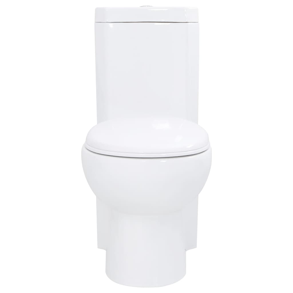 VidaXL Toilet hoekmodel keramisch wit