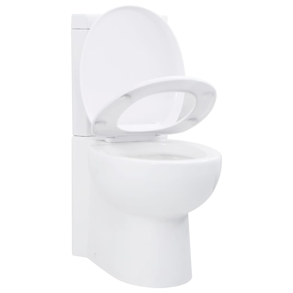 VidaXL Toilet hoekmodel keramisch wit