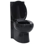 VidaXL Toilet hoekmodel keramisch zwart