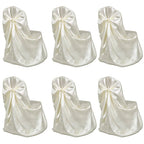 Vidaxl bruiloft stoelhoes crème (6 stuks)