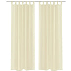 VidaXL Gordijn Crème 140x175 cm (2 stuks)