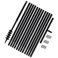 VidaXL Grondboor 80 mm met 13 m verlengstuk Staal